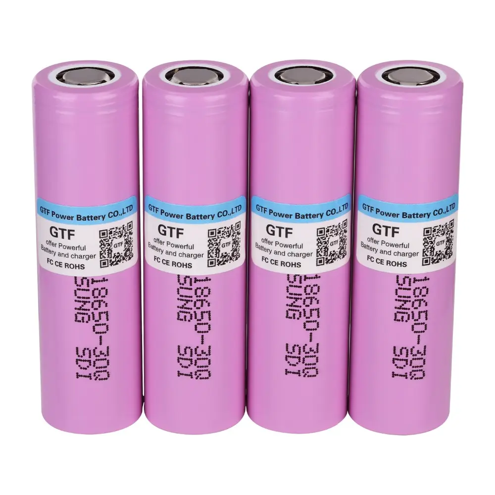 Bateria de lítio recarregável para samsung, 3.7v 18650 3000mah 15a para samsung 30q 18650