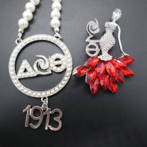 כל קבוצות אחוות יווני מכתבי פרל שרוך 1913 סיכת שרשרת - Product Image 2