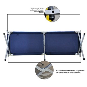 <span class=keywords><strong>Lit</strong></span> <span class=keywords><strong>de</strong></span> camping <span class=keywords><strong>pliable</strong></span> en métal léger pour voyage en plein air, vente en gros d'usine, 600d, robuste, portable, pour adultes - Product Image 4