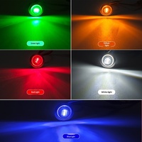 Vente flash : Feu de position latéral chromé 2,8 cm, 12 V/24 V, mini feu de position latéral rond à LED haute luminosité pour camions Scania et remorques