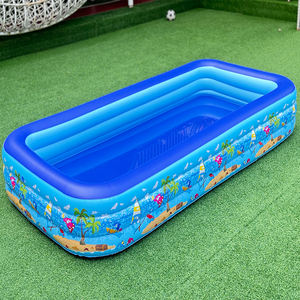 Piscine gonflable familiale 355 cm - Aire de jeux pour enfants sur le thème de l'océan avec impression de monde marin animé - Product Image 3