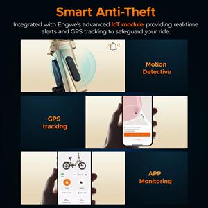 Envío Gratuito en la UE, Bicicleta Eléctrica Plegable Multifuncional Engwe L20 3.0 Pro con Motor Central de 250W y Monitoreo por Aplicación, Ideal para Desplazamientos Urbanos - Product Image 3