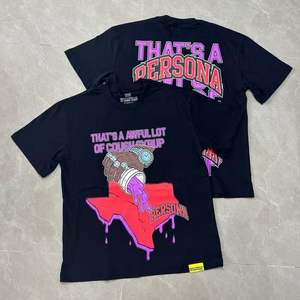 Camiseta informal holgada con cuello redondo y estampado de letras para hombre y mujer, versátil, de verano, de manga corta - Product Image 2