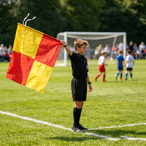 Bandera <span class=keywords><strong>de</strong></span> Árbitro Asistente <span class=keywords><strong>de</strong></span> Fútbol, Roja/Amarilla, Cuadrada, 45x54cm, Material 210D, Entrenamiento, <span class=keywords><strong>Nivel</strong></span> <span class=keywords><strong>Profesional</strong></span>, Vance Sports - Product Image 5