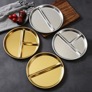 <span class=keywords><strong>จาน</strong></span>สเตนเลสกลม3ช่องทนทานสุดสร้างสรรค์ถาดเสิร์ฟอาหารสำหรับเด็กนักเรียน - Product Image 2