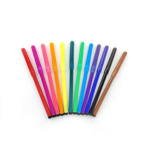 ปากกามาร์กเกอร์แบบน้ำเส้นละเอียด12สีสำหรับเขียนสีสำหรับโรงเรียนและห้องเรียน - Product Image 4