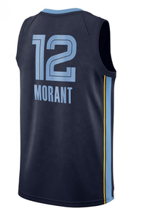 Unisexe Memphis Grizzlies # Maillot de basket-ball Ja Morant de haute qualité, imprimé par transfert thermique, respirant, 100% polyester, sans manches - Product Image 2