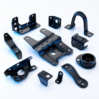 Support de fixation en R pour compartiment moteur automobile sur mesure, revêtement noir de précision, fabrication de fixations métalliques OEM
