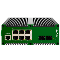 Switch Industrial PoE de 6 Puertos con Gestión, 3W por Puerto, 2x1Gbps RJ45 Óptico, Todo en Uno, Integra Alimentación, Certificado FCC, Disponible en Stock