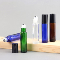 Vente Flash – Flacons Roll-on Ronds de 10 ml de Qualité Supérieure avec Bouchon pour Parfum, Cosmétiques et Huiles Essentielles – Vente en Gros