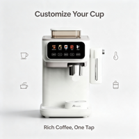 Máquina de Espresso Anbo de 20 Bares con Tanque de Leche Desmontable y Molinillo de Granos de Café, Cafetera para Cappuccino y Espresso, Personalizable de Fábrica