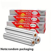 Rouleaux de papier aluminium jetables de qualité alimentaire pour barbecue, 30 cm x 5 m, 10 microns, température douce, couleur argent uni, usage cuisine BKS