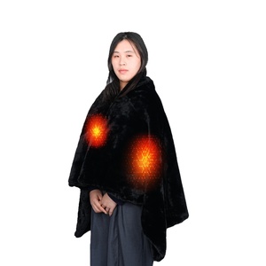 Graphene Far-Infrared <b>Usb</b> Charge Electric <b>Heating</b> Shawl Blanet Portable Soft Portable Rabbit Plush Blanket - Product Image 1