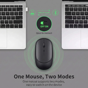 可充电鼠标双模式蓝牙5.2 2.4G USB静音无线鼠标适用于电脑笔记本电脑平板电脑Macbook - Product Image 4