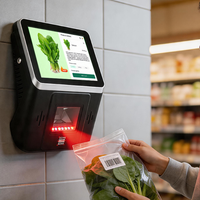 Nouvel arrivage : Terminal de point de vente mural avec écran tactile 8 pouces, lecteur de codes-barres 2D, pour vérification des prix en supermarché (Windows)