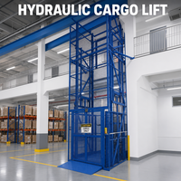 Monte-charge hydraulique personnalisé avec rail de guidage, clôture de sécurité complète, élévateur de fret pour entrepôt à 2 étages, certifié CE