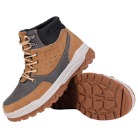 Chaussures de randonnée en plein air avec embout renforcé, semelle intermédiaire en EVA, soutien de la voûte plantaire, semelle extérieure en caoutchouc antidérapante, boucle métallique, lacets tissés respirants