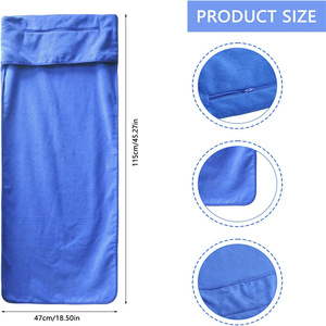 Serviette de sport en microfibre tricotée à séchage rapide avec logo personnalisé, poche zippée, <span class=keywords><strong>housse</strong></span> de banc, écologique et antimicrobienne - Product Image 4