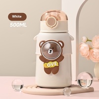 Nouveau mignon enfants en acier inoxydable 316 isolé sous vide Thermos tasse Portable ours tasse pour étudiants Internet de grande valeur