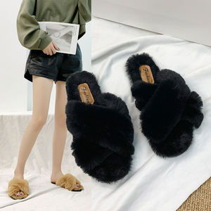 Rosa de <span class=keywords><strong>las</strong></span> mujeres de Casa diapositivas de Furry zapatillas casa peludo diapositivas Zapatillas de piel para mujeres - Product Image 3