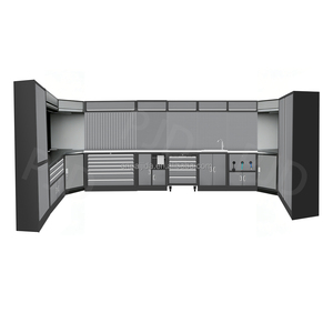 Kombine Takım Dolabı Atölye Profesyonel Garaj Depolama Tezgahı Çelik Metal Çin Ağır Hizmet Tipi Çalışma İstasyonu Tezgah Depolama - Product Image 1