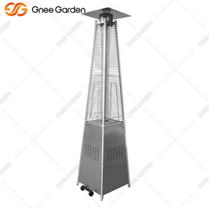 Calentador de Patio Piramidal de Tubo de Acero Ecológico con Certificación CE, a Gas, con Diseño Moderno para Uso en Exteriores en Todas las Estaciones - Product Image 1