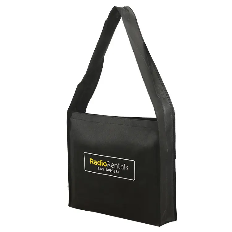 Reciclar ecológico personalizado não tecido bolsa de ombro mensageiro não tecido com logotipo