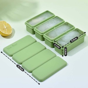 Bac à glaçons en silicone 3D grand format, sans BPA, le plus vendu, écologique, réutilisable, avec couvercle flexible, durable, pour crème glacée - Product Image 1