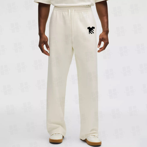 กางเกงจ็อกเกอร์ขายส่ง OEM คุณภาพสูง เนื้อผ้าหนา กางเกงวอร์มลำลองแบบมีเชือกผูกเอว กางเกงวอร์มทรงตรงปักลายตามสั่งสำหรับผู้ชาย - Product Image 4