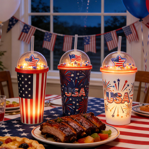 Vasos de chupito LED acrílicos personalizados al por mayor, activados por líquido, que cambian de color, luminosos, para bares y discotecas, fabricados en Vietnam. - Product Image 1