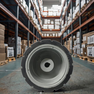 BOOEN gunting karet padat baja tahan karat, roda angkat 12x4 15x5 12x4.5 380x125 bola untuk suku cadang angkat Genie JLG untuk gudang baru - Product Image 4