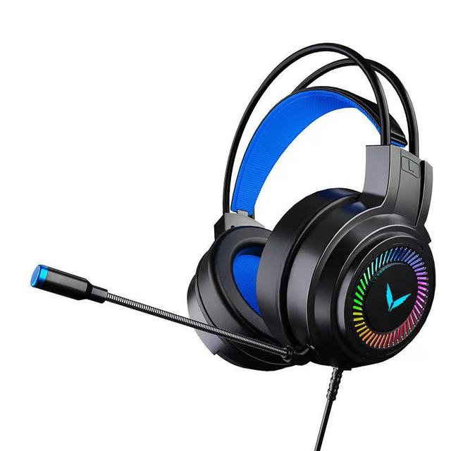 Premium Quality 7.1 Stereo USB LED Wired Computer Headphone Dynamic Virtual Surround Bass Earphone Mic for Travel Mobile Phone