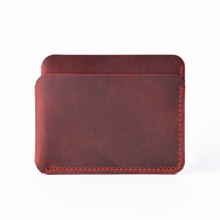 Portefeuille pliable vintage en cuir pleine fleur durable avec blocage RFID, motif à pois, logo personnalisé, sac à monnaie unisexe