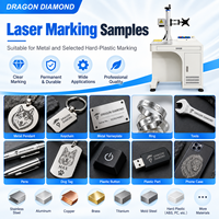 Machine de marquage laser à fibre DRAGON DIAMOND pour gravure sur métal CNC 20W 30W 50W Source Raycus JPT Haute vitesse Logiciel EZCAD