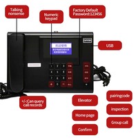 Système d'interphone sans fil pour ascenseur UPS à cinq et trois parties