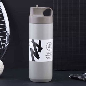 316 Stainless Steel Insulated Water Bottle Pop-Up Lid Portable Thermal Bottle <b>Large</b> Capacity Food Grade Travel Mug - Product Image 4