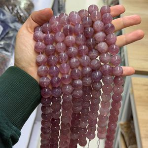 Perles rondes en quartz rose naturel <span class=keywords><strong>de</strong></span> <span class=keywords><strong>Madagascar</strong></span> <span class=keywords><strong>de</strong></span> 10 mm, perles en cristal rose, accessoires <span class=keywords><strong>de</strong></span> bijoux semi-finis pour bricolage - Product Image 4