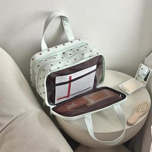 Large Capacity Travel <b>Makeup</b> Bag Organizer-Fashion Polyester Cosmetic <b>Case</b> with Zipper Closure - Product Image 3