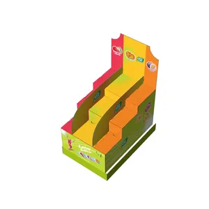 热销新款纸板展示盒用于甜免费定制设计更便宜的高品质促销可回收纸板展示盒用于甜