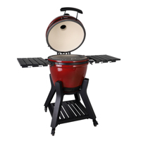 Barbecue Kamado SEB 21,5 pouces en céramique, fumoir au charbon de bois, commande tactile moderne, taille compacte, barbecue haut de gamme, entièrement équipé, pour jardin et terrasse