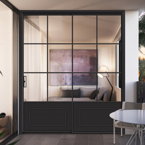 Nueva puerta <span class=keywords><strong>corredera</strong></span> Puerta de partición de vidrio para cocina sala de estar y balcón riel colgante puerta <span class=keywords><strong>corredera</strong></span> - Product Image 6
