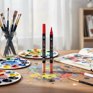 Permanent Water Based Ink 12 24 30 36 40 48 60 80 120 168 Dual Tip Acrylic Art <b>Paint</b> Marker Pens - Product Image 3