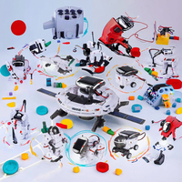Kit d'expériences scientifiques créatives 6-en-1 : Robot intelligent à construire soi-même, voiture solaire spatiale faite à la main, jouets éducatifs pour enfants