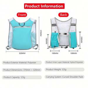 Chaleco de Hidratación y Mochila, Paquete de 12, Poliéster, Multifuncional, Bolsa para Bebidas de Uso Promocional - Product Image 5