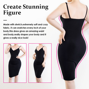 Abito modellante bodycon da donna senza cuciture, contenitivo per pancia e vita, con effetto push-up glutei, con slip integrato - Product Image 5