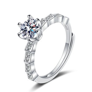 <span class=keywords><strong>Anillo</strong></span> de Dedo de Plata Chapada en Oro para Niñas, <span class=keywords><strong>con</strong></span> <span class=keywords><strong>Piedra</strong></span> Grande de Imitación de Gema, para Compromiso y Boda, Venta al por Mayor - Product Image 1