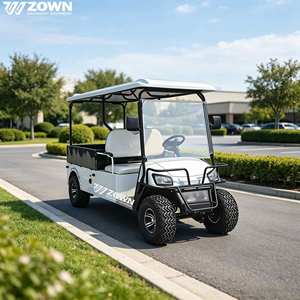 Voiturette de golf utilitaire surélevée avec benne arrière, alimentée au lithium, pour travaux d'entretien - Product Image 1