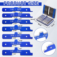 Jeu de jauges de hauteur de bloc de configuration-Barres de réglage de table de routeur en aluminium de précision-7 pièces Accessoires de scie à table Jauge à onglet