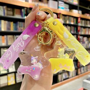 Wholesale Star Unicorn <b>Key</b> <b>Ring</b> Star Shape Keychain Car Pendant Liquid <b>Key</b> Chain Cute Quicksand <b>Key</b> Chain - Product Image 6