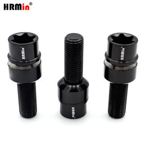 HRMin Nouveau boulon de roue <span class=keywords><strong>antivol</strong></span> en titane Gr5 avec rondelle flottante noire M14*1.5*30mm pour voiture de course <span class=keywords><strong>Porsche</strong></span> - Product Image 1